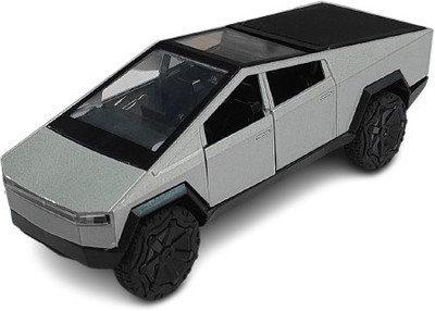 swe Tesla Cyburtruck Die cast Alloy Metal Replica Toy Car (Open Door & Pull Back)(Grey, Pack of: 1)