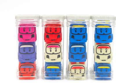 Fortune Pearl Mini Cartoon Push Back and Pull Back Cars Set of 3pcs , Unbreakable(Multicolor, Pack of: 4)
