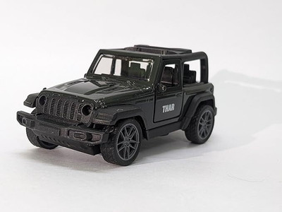 Sipperly Premium 1:32 Scale Die-Cast Thar Jeep Toy Car for Kids (Pull-Back, Open Doors)(Black, Pack of: 1)