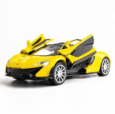 AHTUW 1:32 MCLAREAN P1 Alloy Metal Pull Back Die-cast Car Model with Sound Light(Yellow, Pack of: 1)