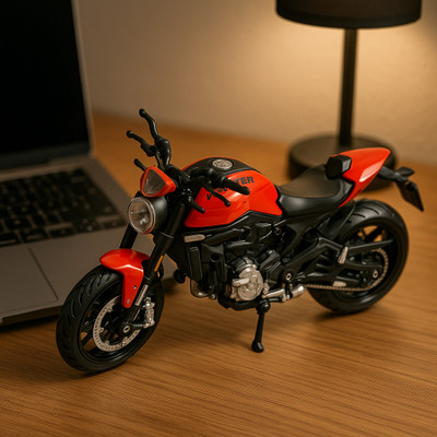 The essential hub M@isto Duc@ti Monster 1:18 Scale Diecast Bike Model | Premium Naked Superbike(Red)