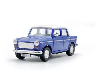 premium toyz Centy Queen 70's Fiat padmini toy car for kids Pull back Action(Dark Blue, Pack of: 1)