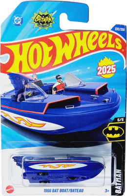 HOT WHEELS C4982 1966BAT BOATBATED 5/5 DIE CAST TOY CAR M CASE(Blue, Pack of: 1)