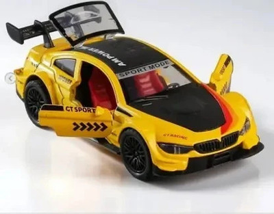 hda group AMG Sport Metal Car with Openable Doors High Speed Car Pull Back for Kid car(Yellow, Pack of: 1)