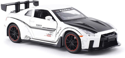 DARVICE 132 Diecast Metal Toy Car Model Nissan R35 Supra Light Sound Openable Door(White, Pack of: 1)