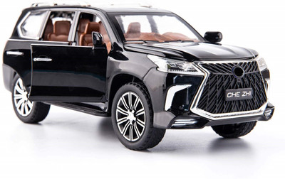 SKBD 1:24 Scale Die cast Metal Car Diecast Model LX-570 Lights Sound Car For Kids Car(Black, Pack of: 1)