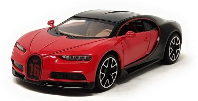 Amaflip 1:32 Bugatti Chiron Diecast Metal Pullback Toy car with Openable Doors & Light(Multicolor)