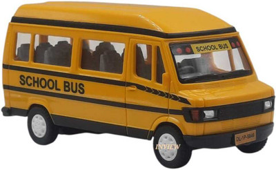 Shree Jee SCHOOL BUS CENTY (YELLOW) TAILGATE OPENABLE & PULL BACK ACTION(Yellow, Pack of: 1)