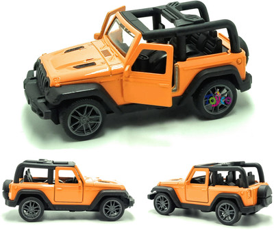 Toyco 1:36 Scale Alloy DieCast Metal Mini Thar Jeep Toy Car (Open Door & Pull Back)(Assorted Color, Pack of: 1)