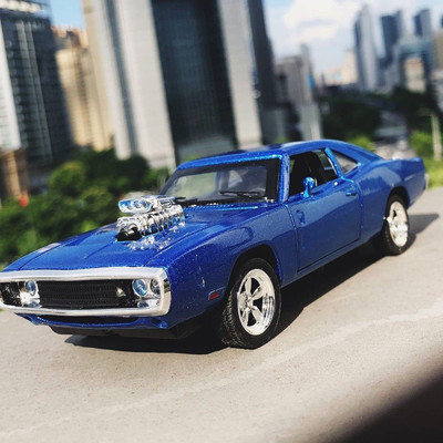 RUTSHRA 1:32 Die-cast Metal Model Car ff8 Dodge Charger Toy Car RSH(Blue, Pack of: 1)