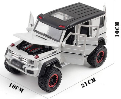 DUVEXA 1:24 Scale AMG 4X4 Metal Model Toy(White, Pack of: 1)