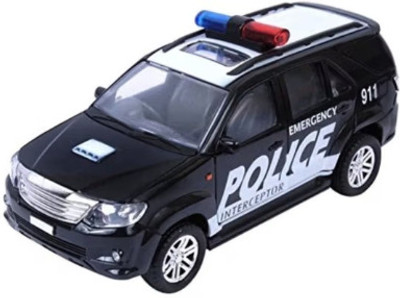 Toonkiz Toys Plastic Police Interceptor Fortune Pull Back Car,(Black, Pack of: 1)