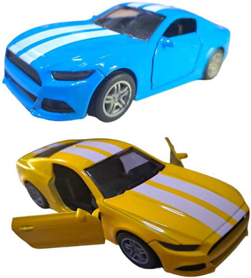 JniL Door Open Trending Mustang look Metal Car(Blue Yellow, Pack of: 2)
