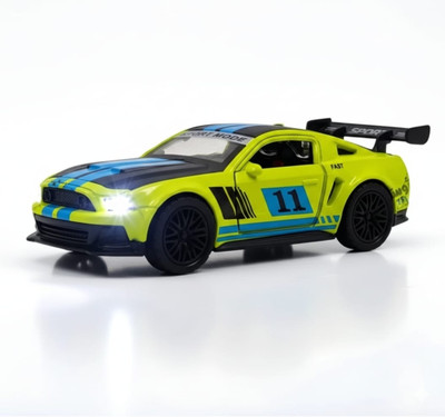 kidcraze die caste Metal Toy Car with - Pull Back Action and Openable Door light & music(Green)