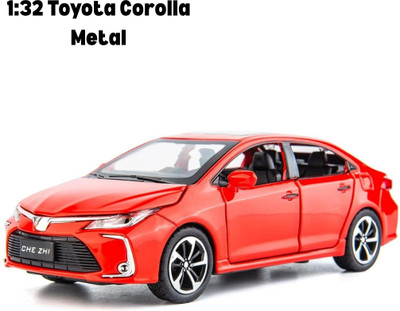 Arizuul New Toyota Corolla Die-Cast Alloy Toy Car – 1:32 Scale Impressive Detailing(Black, White, Red, Pack of: 1)