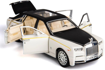 Joynest Toys Rolls-Royce Phantom Premium Model Toy Car, 1/32 Scale Diecast Car Mode(White,BLACK, Pack of: 1)