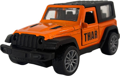 Summer Trails Die-cast Metal Thar with pull back function | Scale 1:32 |(Orange, Pack of: 1)