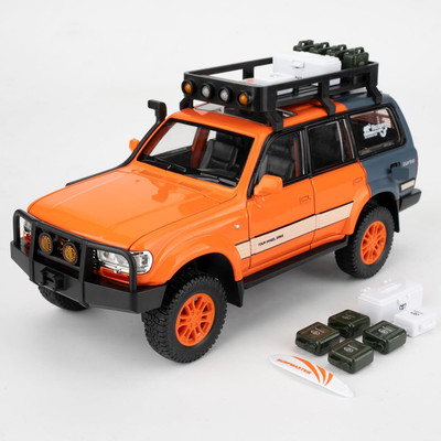 SPENOP 1:24 LC80 Toy Car Die-cast Metal Car org(Orange, Pack of: 1)