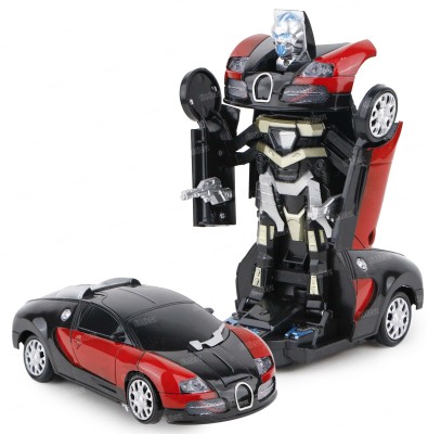 FIDDLERZ 2 in 1 Deformation Car for Kids with Light & Sound Battery Operated Robot Toy(Multicolor, Pack of: 1)