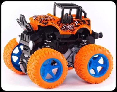 BBG FK new_360 Degree Stunt Flipping unbreakable mini monster truck pack of -1(Orenge)