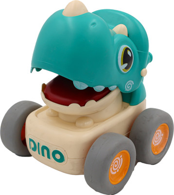 Toy Bharat Toybharat Push N Go Dino Car Fun,and Engaging Toys for Babies and Toddlers(Blue, Pack of: 1)