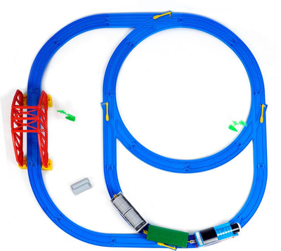 Vaniha Thomas Adventure Train Set with Light & Sound, Over-Bridge & Tunnel Cave, Track(Multicolor)