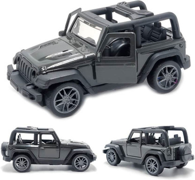 RRCollection 1:43 Scale Diecast Metal Mini Open Thar Jeep Toy Car (Open Door & Pull Back)(Assorted Color, Pack of: 1)