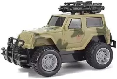 Just craft Army jeep Toy for Kids - Friction Power Toy Jeep for Kids Light & Sound Toy(Multicolor)