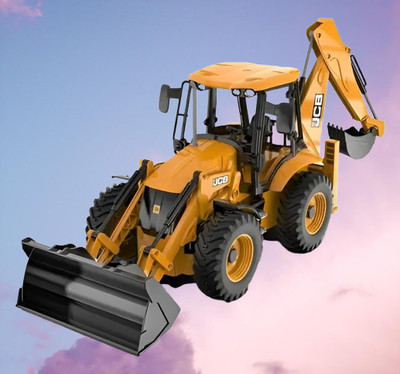 SSE 2 IN 1 Unbreakable Pull Back JCB Truck Vehicle Toy For Kids(Multicolor)