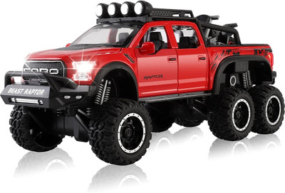 SPENOP 1:24 Die-cast Metal Car Raptor Model(Red, Pack of: 1)