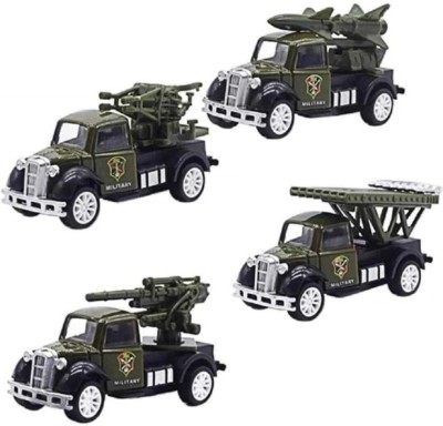 shreekanak Metal Military Car 5 Set With Pull Back Function(Green, White, Pack of: 1)