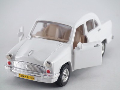 zokato Toys Classic of Ambassador Car (white colour)(White, Pack of: 1)