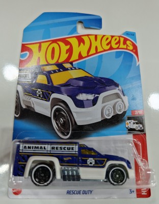HOT WHEELS Rescue Duty 2/10 HW Rescue 192/250 DIE CAST CAR 1.64 Scale New Edition 2023(Blue, Pack of: 1)