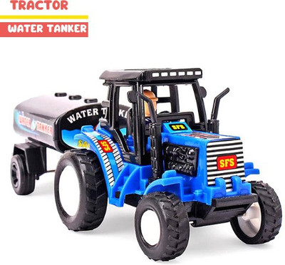 WooZee TRACTOR WATER TANKER Miniature Pull Back Bus(Blue, Pack of: 1)