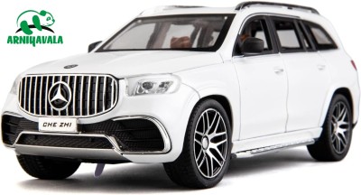 ARNIYAVALA 1/24 Benz GLS63 AMG Model Car,Zinc Alloy Diecast Toy Car Pull Back(White, Pack of: 1)