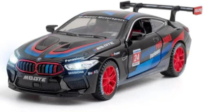 AHBHT B-M-W M8 GTE Sport Car Alloy Metal Pull Back Die-cast Model with Sound Light(Black, Pack of: 1)