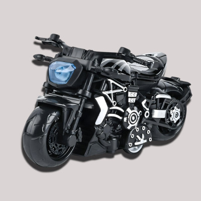 Vibrona Pull Back Action Mini Die Cast Motorcycle(Black)