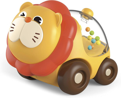 SARASI POP POP Lion For Kids, Free-Wheel Play, Push & Play, Baby Rattle Car(Multicolor, Pack of: 1)