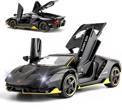 BUNNY BOX 1:32 Diecast Alloy Car Toy with Light & Sound Pull Back Model Car(Black, Pack of: 1)