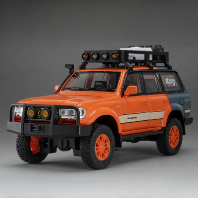 SPENOP 1:24 Die-cast Metal Model LC80 Toy Car(Orange, Pack of: 1)