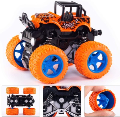 HIGHSEAS Stunt Car Friction Powered Cars Mini monster truck toy&game Push go Truck Sports(ORANGE, Pack of: 1)