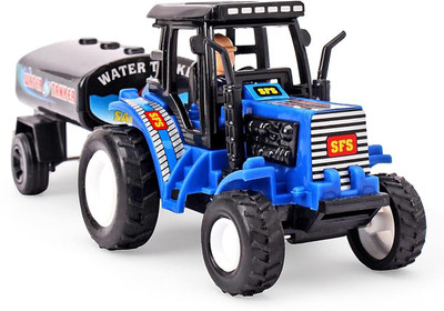 WOOGE TRACTOR WATER TANKER TOY FOR KIDS PULL BACK ACTION TOY(Blue, Pack of: 1)