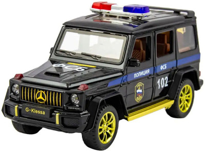 RUTSHRA 1:24 Die-cast Metal Police Toy Car Police Car RSH(Black, Pack of: 1)