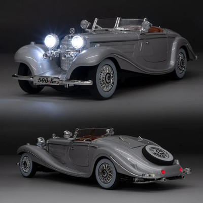 RUTSHRA 1:24 Model Vintage Car Vintage Die-cast Toy Car RSH(Silver, Pack of: 1)
