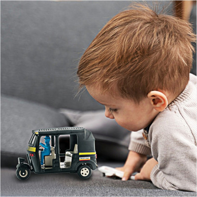 SHRISHA CREATION Pull Back Auto Riksha Cng Miniature Scale Model (Multicolour )(Multicolor, Pack of: 1)
