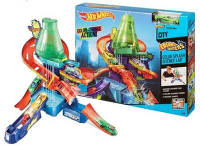 HOT WHEELS City Color Shifters - Color Splash Science Lab Track Set(Multicolor)