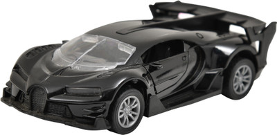 Mastiphotons Bugatti 1:32 Scale Pull-Back Metal Die-cast Toy Car with Openable Doors for Kids(Black, Pack of: 1)
