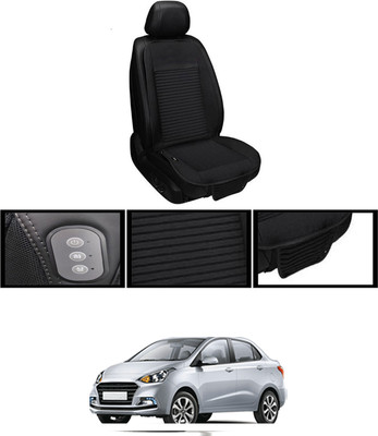 RKPSP Leather Seating Pad For  HYUNDAI Universal For Car(Front, Back Black)