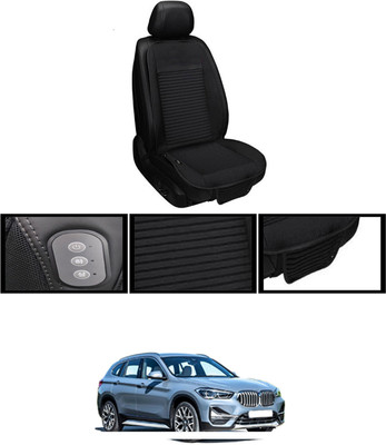 RKPSP Leather Seating Pad For  BMW X1(Front, Back Black)