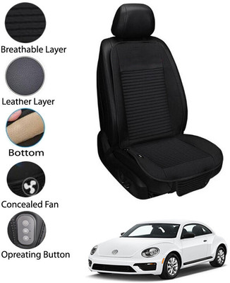 AYW Leather Seating Pad For  Volkswagen Beetle(Front Seat Black)
